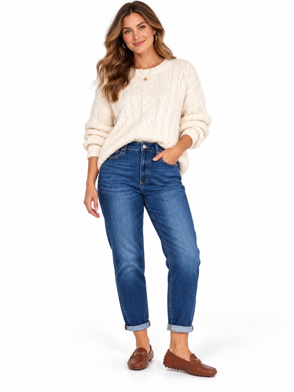 NWT Judy Blue SZ 15/32 Medium Wash Boyfriend Jeans/waist 33”-36”